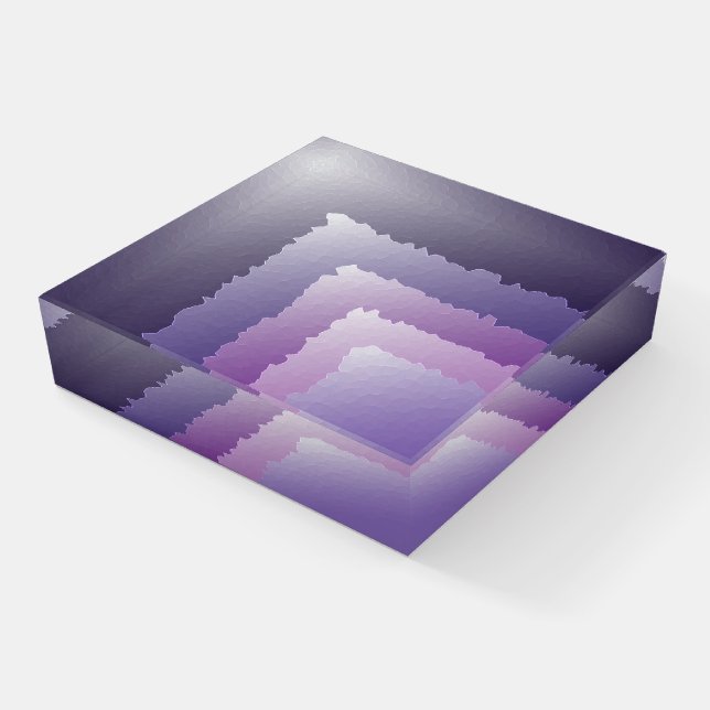 Purple crystals paperweight (Angled)