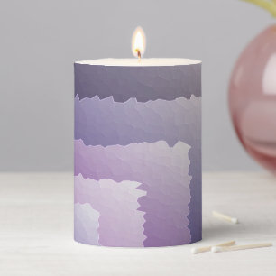 Purple crystals pillar candle