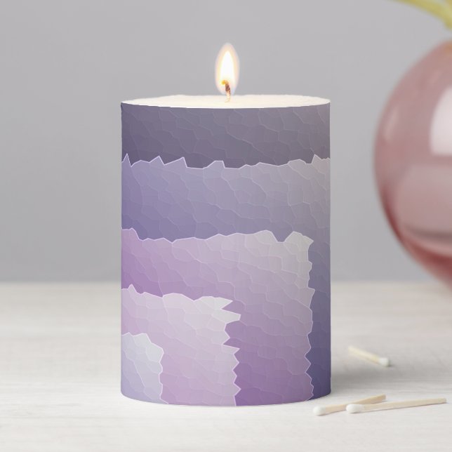 Purple crystals pillar candle (In Situ)