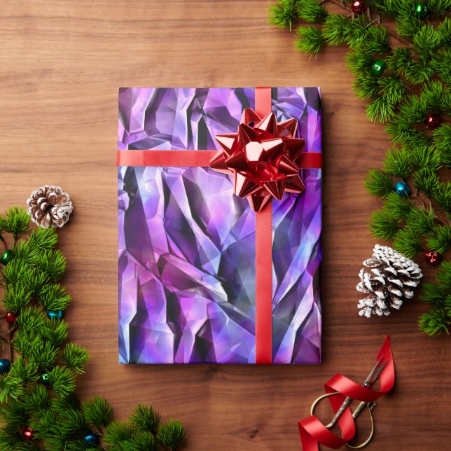 Purple crystals.  wrapping paper (Holiday Gift)
