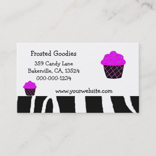 Purple Cupcake Design Business Card