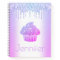 Purple cupcake glitter drips bold glam modern name