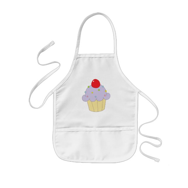 Purple Cupcake Kids' Apron (Front)