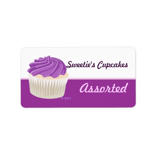 Purple Cupcake Labels