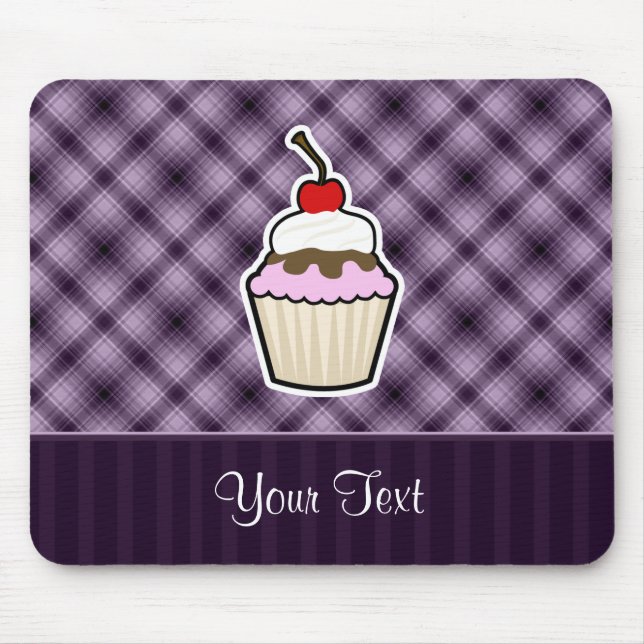 Purple Cupcake Mouse Pad (Front)