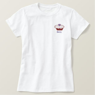 purple Cupcake Personalized Embroidered Shirt