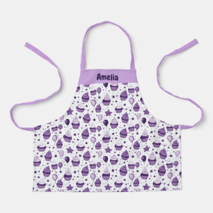 Purple Cupcake Personalized Kids' Apron