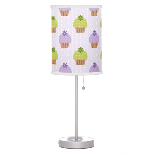 Purple Cupcakes Table Lamp