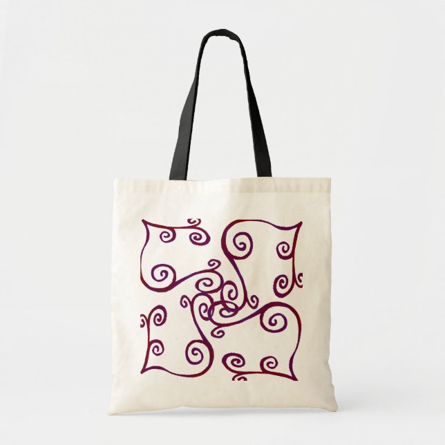 Purple Curls Tote Bag (Front)