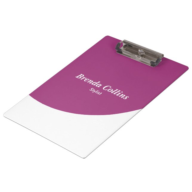 Purple curve and white clipboard (Angled)