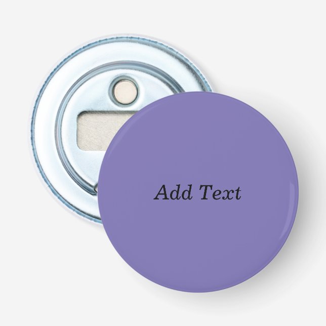 Purple Custom Add Text Create Your Own Bottle Opener (Front)