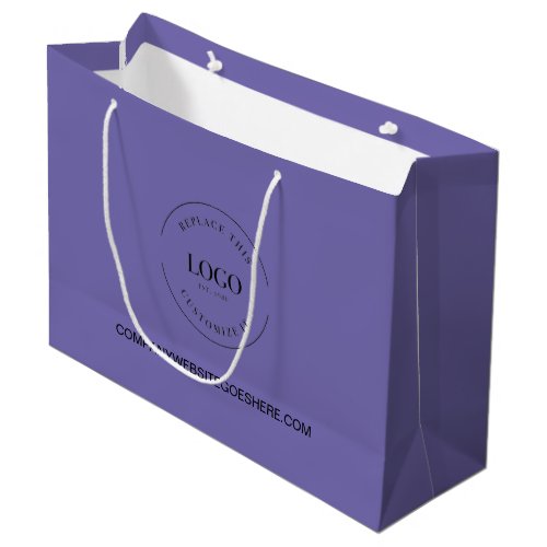 Purple Custom Business Company website Your Logo Large Gift Bag