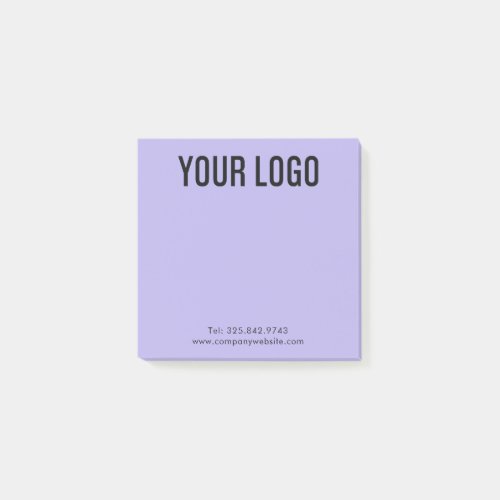 Purple Custom Company Logo Branded Post_it Notes