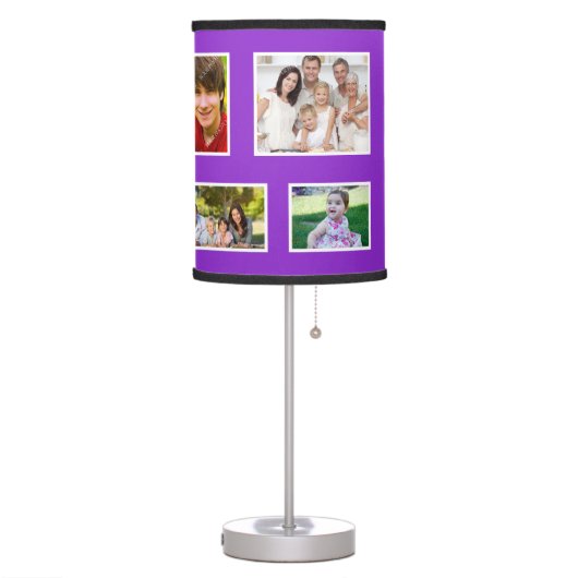 Purple Custom Family Photo Lamp (Left)