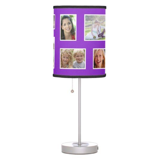 Purple Custom Family Photo Lamp (Right)