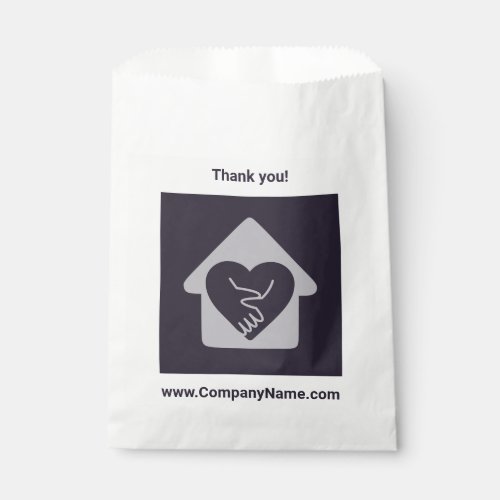 Purple Custom Logo  Company Name Thank You  Favor Bag