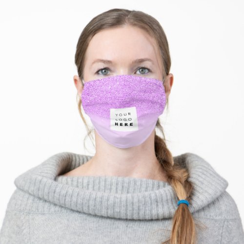 Purple  Custom Logo GLITTER EFFECT OMBR Adult Cloth Face Mask