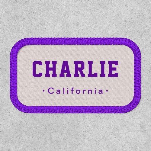 Purple custom name patches