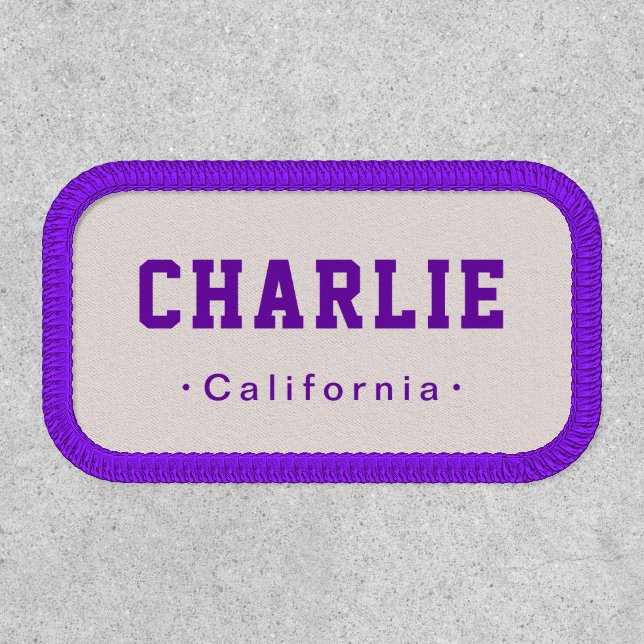 Purple custom name patches (Front)
