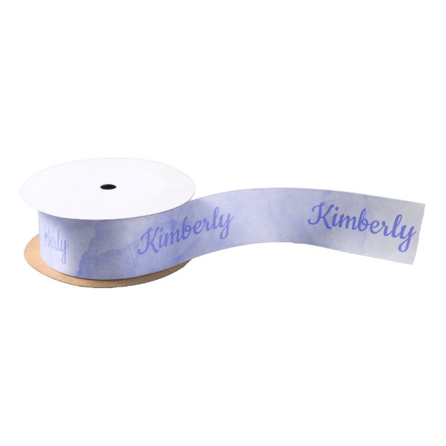 Purple Custom Name Personalized Satin Ribbon (Spool)