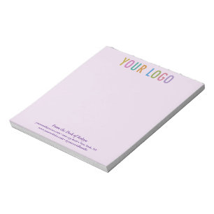 Purple Custom Notepad Name Business Company Logo