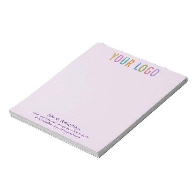 Purple Custom Notepad Name Business Company Logo (Rotated)