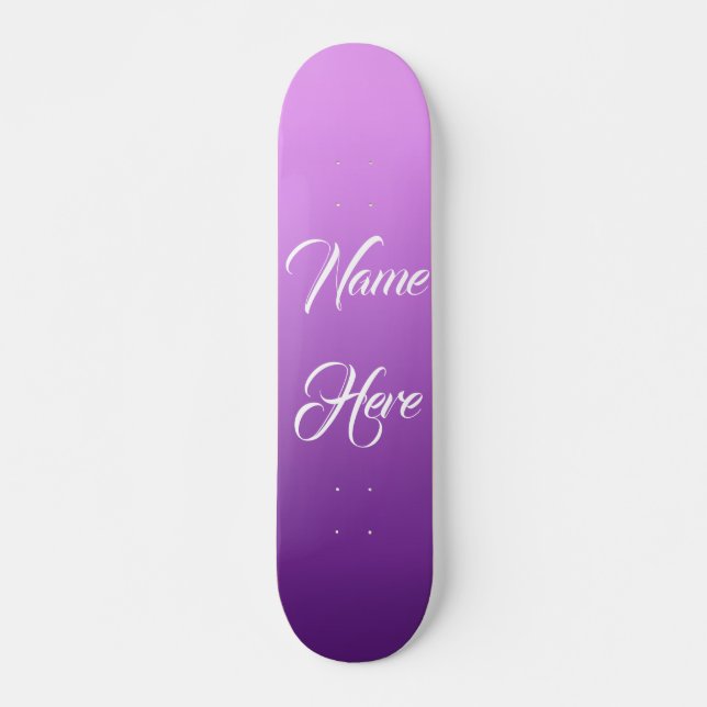 Purple Custom Skateboard Deck (Front)