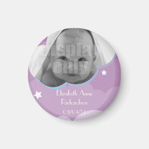 Purple customizable baby magnet