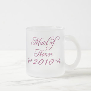 Purple customizable bride's maid 2010 frosted mug