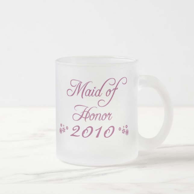 Purple customizable bride's maid 2010 frosted mug (Right)