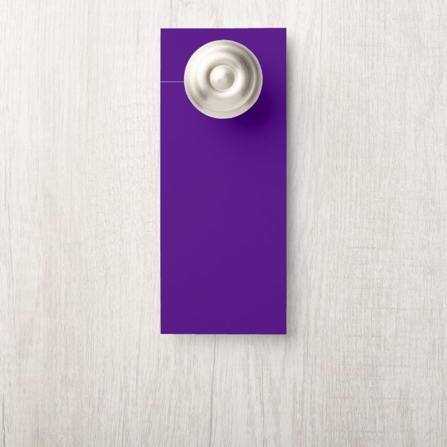 Purple Customizable Door Hanger (On Knob)