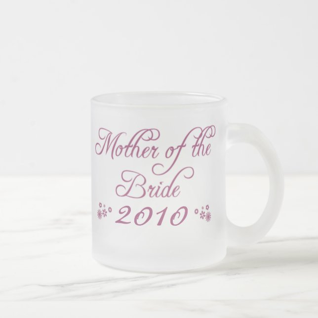 Purple customizable mother of bride frosted mug (Right)