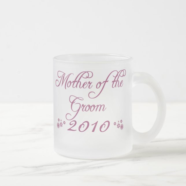 Purple customizable mother of groom frosted mug (Right)