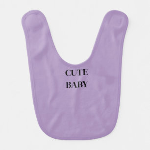 Purple Cute Baby Custom Text Bib