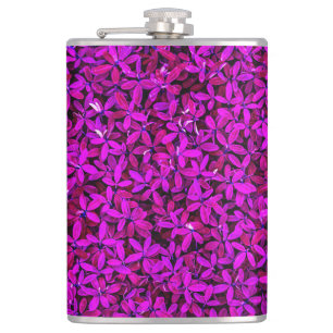 purple Cute Flowers Flask