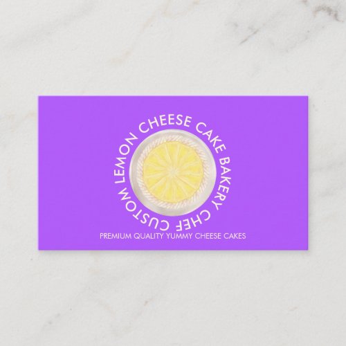 Purple Cute Pastry Cheesecake Bakery Business Card