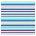[ Thumbnail: Purple, Cyan, and Light Yellow Colored Lines Fabric ]