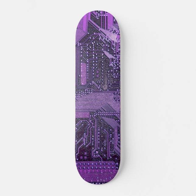 Purple Cyber Circuit Board Tech Art Electronics (Front)