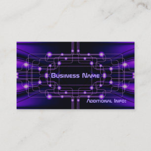 Purple Cyber Circuits Business Card