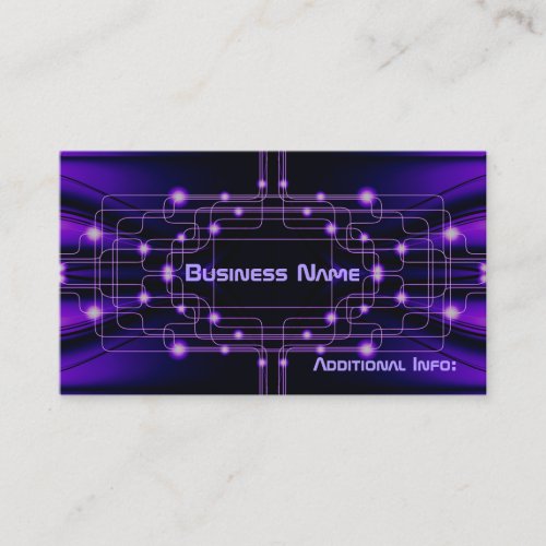 Purple Cyber Circuits Business Card