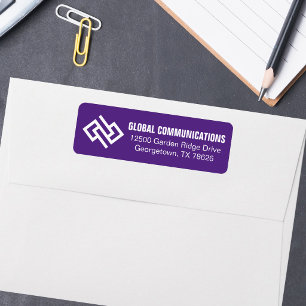 Purple Cyber Technology Company Return Address Label