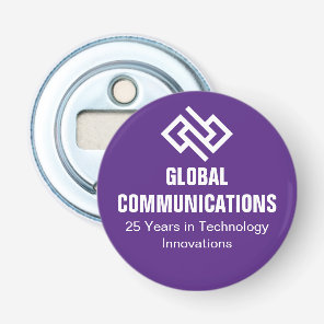 Purple Cyber Technology Computer Company Custom Bottle Opener
