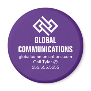 Purple Cyber Technology Computer Company Custom Magnet
