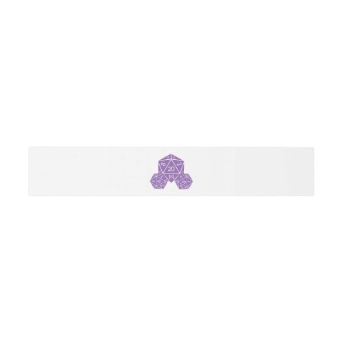 Purple D20 Dice Wedding Belly Bands Invitation Belly Band
