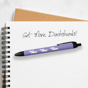 Purple Dachshund Ink Pen Stocking Stuffer Gift
