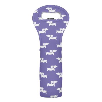 Purple Dachshund Wine Bottle Tote Gift Bag by Smoothe1 at Zazzle