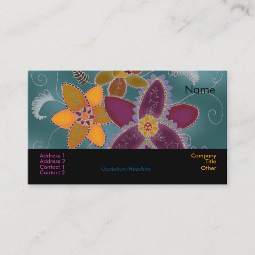 Customizable Purple Daffodil Business Cards