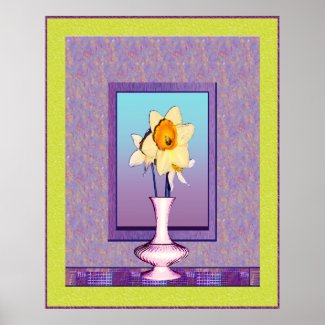 Purple Daffodil Poster
