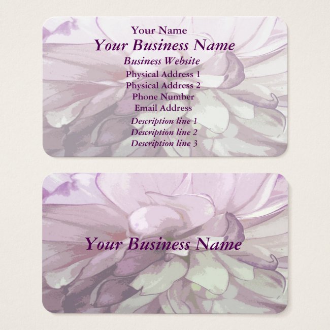 Purple Dahlia Design Business Card