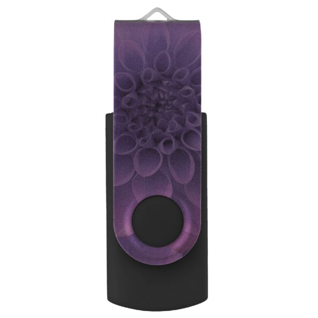 Purple Dahlia Flash Drive (Front Vertical)